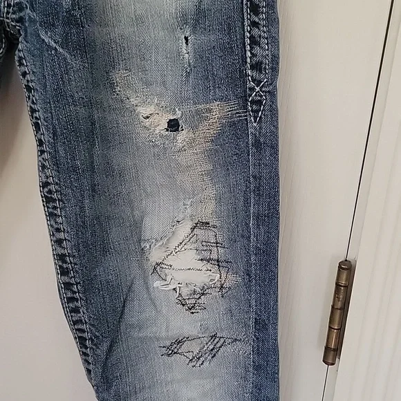 Rock Revival Distressed Lydia Slim Boyfriend Jeans pants size 26 - Picture 5 of 6